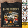 Making Memories One Campsite At A Time - Personalized Unisex T-Shirt, Hoodie, Sweatshirt - Gift For Couple, Husband Wife, Anniversary, Engagement, Wedding, Marriage, Camping Gift