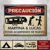 Los Campistas Borrachos Vuelven A Acampar - Personalized Camping Metal Sign Spanish