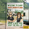Welcome To Camp Quitcherbitchin - Personalized Flag - Gift For Camping Lovers