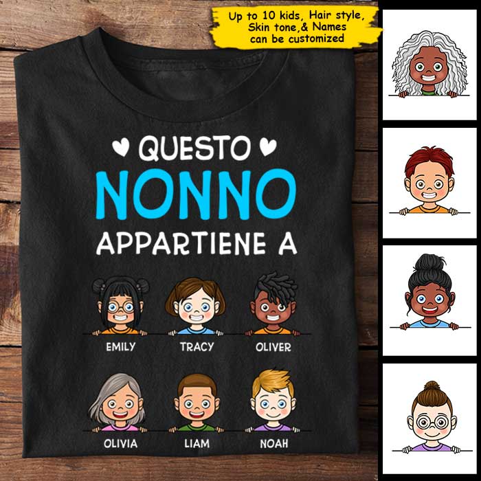 Questo Nonno Nonna Appartiene A - Personalized Unisex T-Shirt