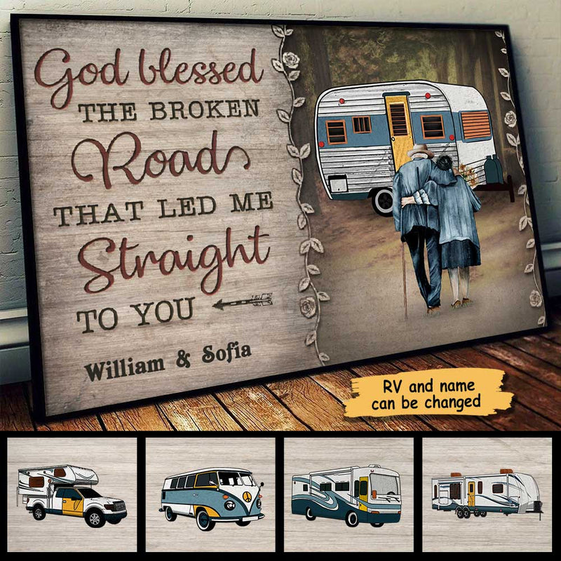 The Road That Led Me Straight To You - Personalized Horizontal Poster