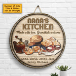 Grandma’s Kitchen Made With Love - Personalized Shaped Wood Sign - Gift For Grandma, Grandparents