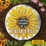 My Favorite People Call Me - Personalized Garden Stone - Gift For Grandma, Grandparents