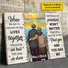 The Things We Possessed Won't Matter - Personalized Horizontal Canvas - Gift For Couples, Husband Wife