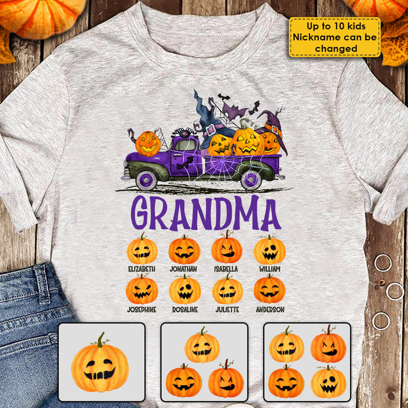 Having Fun With The Pumpkins - Personalized Unisex T-Shirt, Halloween Ideas.