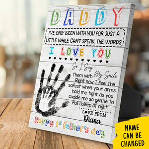 Daddy I Love You Happy Father's Day - Gift for Dad, Personalized Canvas