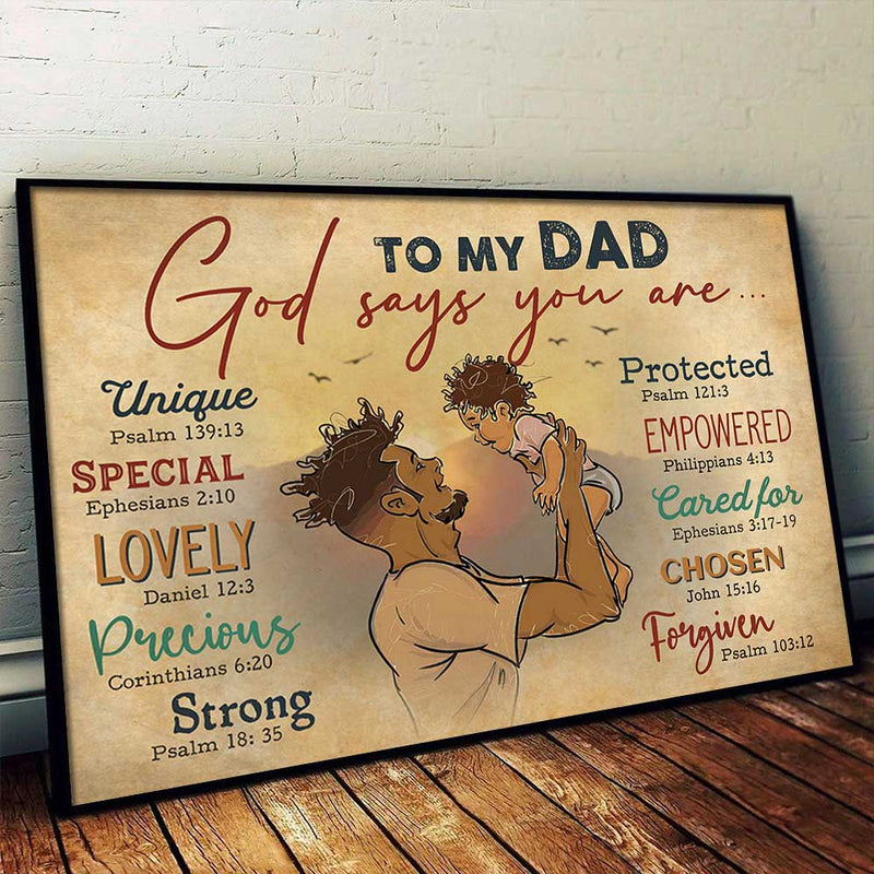 Proud Of Black Dad -  Horizontal Poster