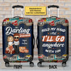 We'll Go Anywhere - Personalized Luggage Cover - Gift For Couples, Husband Wife
