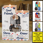 Custom Name Good Friends Gift - Personalized Color Candle Holder