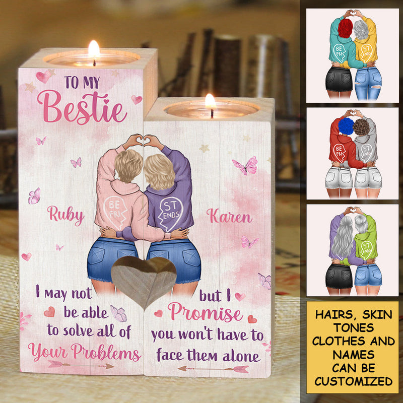 To My Bestie - I Promise - Personalized Candle Holder