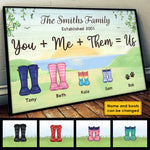 Custom Family Name Boot Design Gifts for Families - Personalized Poster