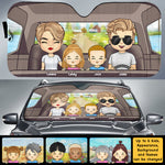 Family Trip Together - Personalized Auto Sunshade - Gift For Couples, Husband Wife