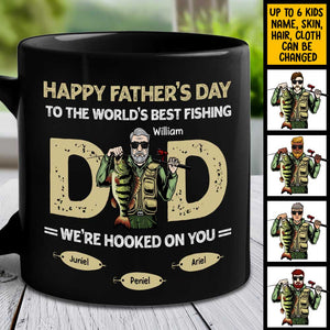 To The World Best Fishing Dad - Gift For Dad - Personalized Mug.