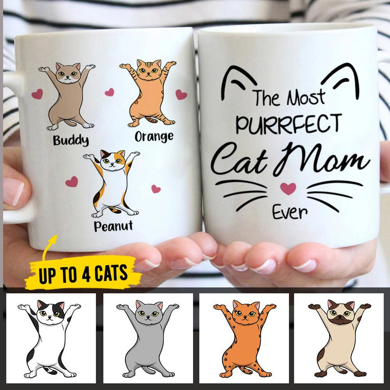 The Most Purrfect Cat Mom - Funny Personalized Cat Mug