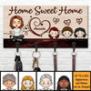 Our Sweet Home - Personalized Key Hanger, Key Holder - Gift For Couples, Husband Wife