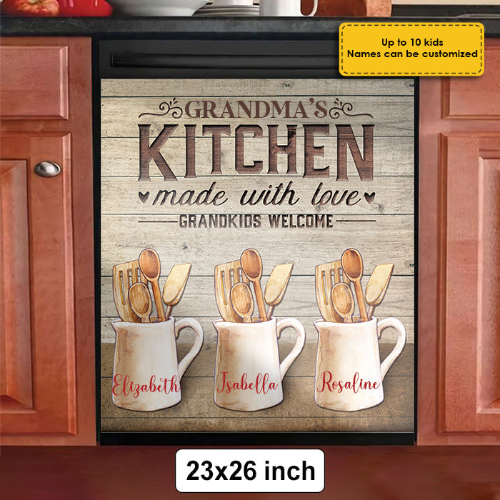 Kitchen Made With Love - Personalized Dishwasher Cover