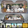 Travelling With Rabbits - Personalized Auto Sunshade - Gift For Couples, Husband Wife
