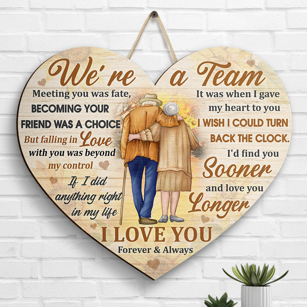 Falling In Love With You Was Beyond My Control - Gift For Couples, Husband Wife - Shaped Wood Sign