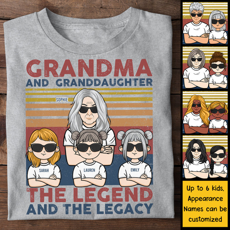 Grandma & Granddaughter, Legend & Legacy - Personalized Unisex T-shirt, Hoodie - Gift For Mom, Grandma