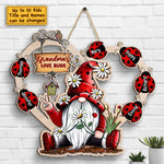 Grandma's Love Bugs - Personalized Shaped Wood Sign - Gift For Grandma, Grandparents