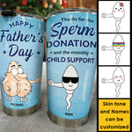 Happy Father's Day, Thanks For The Donation - Gift For Dad, Gift For Father's Day - Personalized Tumbler