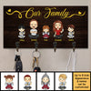 This Is Our Cheerful Family - Personalized Key Hanger, Key Holder - Gift For Couples, Husband Wife