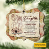 I Love You For The Precious Daughter You Will Always Be - Personalized Custom Benelux Shaped Wood Christmas Ornament