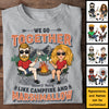 We Go Together Like Campfire And Marshmallow - Personalized Unisex T-shirt, Hoodie, Sweatshirt - Gift For Couple, Husband Wife, Anniversary, Engagement, Wedding, Marriage, Camping Gift