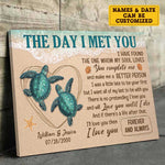 There Is No Pretending I Love You - Personalized Horizontal Canvas - Gift For Couples, Husband Wife