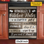 Kitchen Rules - Personalized Dishwasher Cover