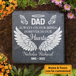Dad & Mom, Always On Our Minds, Forever In Our Hearts - Personalized Memorial Stone, Human Grave Marker - Memorial Gift, Sympathy Gift