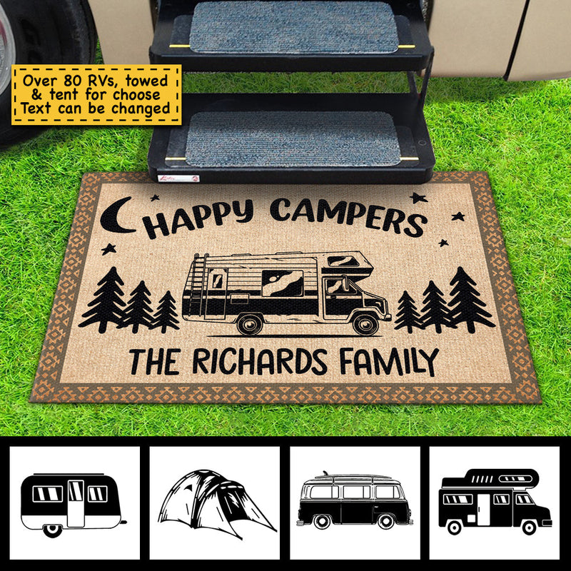 Happy Campers - Personalized Decorative Mat
