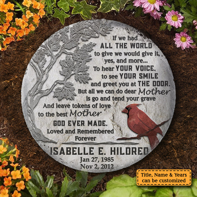 To Hear Your Voice To See Your Smile Again - Personalized Memorial Stone, Human Grave Marker - Memorial Gift, Sympathy Gift