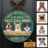 Happy Mother's Day To The Best Dog Mom - Funny Personalized Dog Door Sign