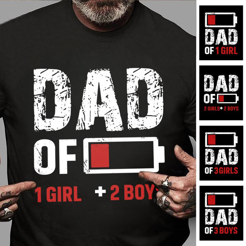 Dad Of The Boys And Girls - Gift For Dad, Personalized Unisex T-Shirt