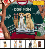 Happy Woofmas To The Best Dog Mom - Personalized Custom Unisex Ugly Christmas Sweatshirt, Wool Sweatshirt, All-Over-Print Sweatshirt - Gift For Dog Lovers, Pet Lovers, Christmas Gift