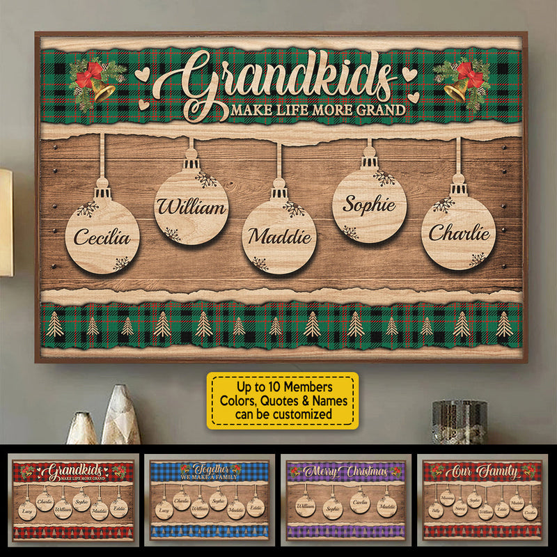 Together - We Make A Family - Personalized Horizontal Poster