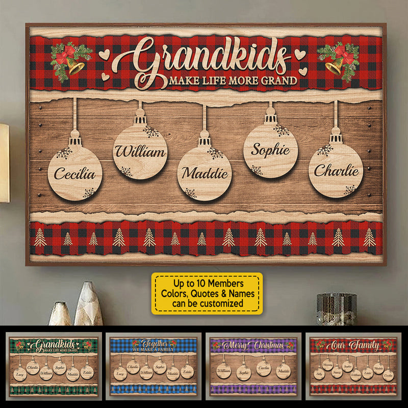 Together - We Make A Family - Personalized Horizontal Poster