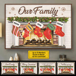 Merry Christmas With Family - Personalized Horizontal Poster