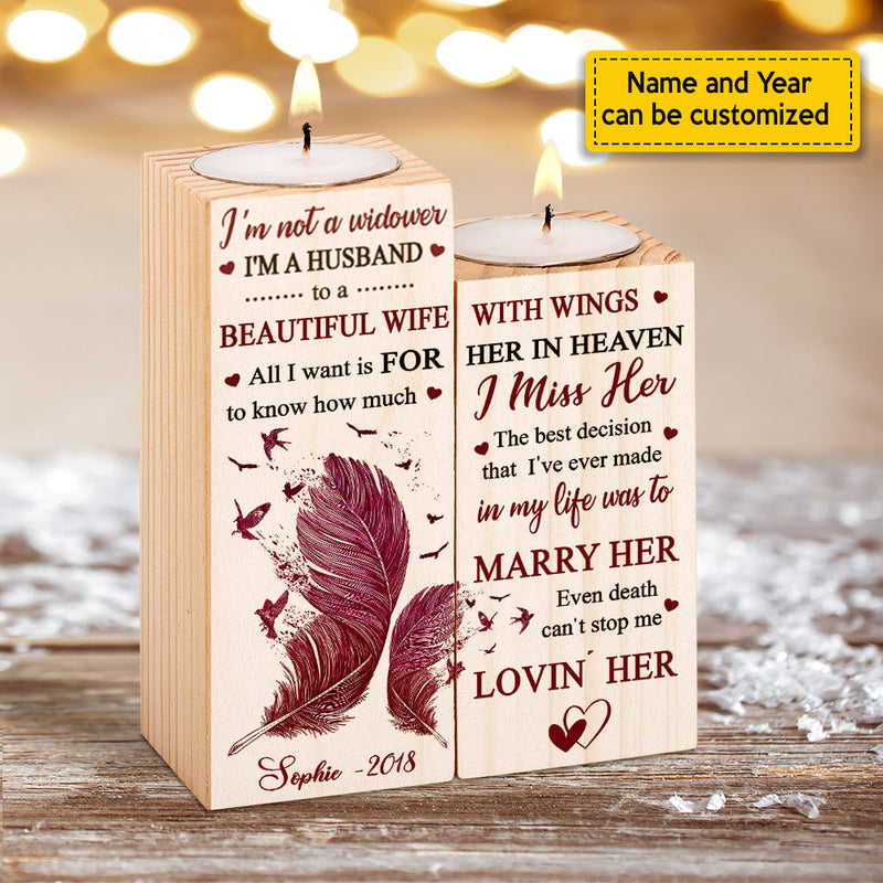 The Best Decision That I've Ever Made In My Life Was To Marry My Wife - Personalized Candle Holder