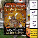 Custom Name Halloween Grandkids Gifts for Grandparents - Personalized Metal Sign