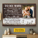 The Day I Met You I Found My Missing Piece - Upload Image, Personalized Horizontal Poster