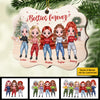 Bestie - Always Better Together - Personalized Custom Benelux Shaped Wood Christmas Ornament