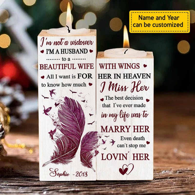 The Best Decision That I've Ever Made In My Life Was To Marry My Wife - Personalized Candle Holder
