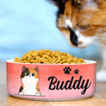 Custom Name Cat Gifts for Pets - Personalized Pet Bowl