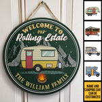 Welcome To Our Rolling Estate - Personalized Door Sign