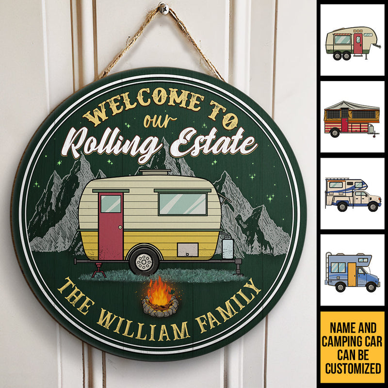 Welcome To Our Rolling Estate - Personalized Door Sign