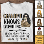 Grandma Knows Everything - Gift For Grandma, Personalized Unisex T-shirt, Hoodie