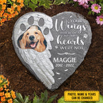 Your Wings Were Ready But My Heart Was Not - Personalized Memorial Stone, Pet Grave Marker - Upload Image, Memorial Gift, Sympathy Gift