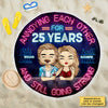 Annoying Each Other For Years - Personalized Round Beach Towel - Gift For Couples, Husband Wife